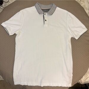 Banana Republic White / Gray Polo Size Medium